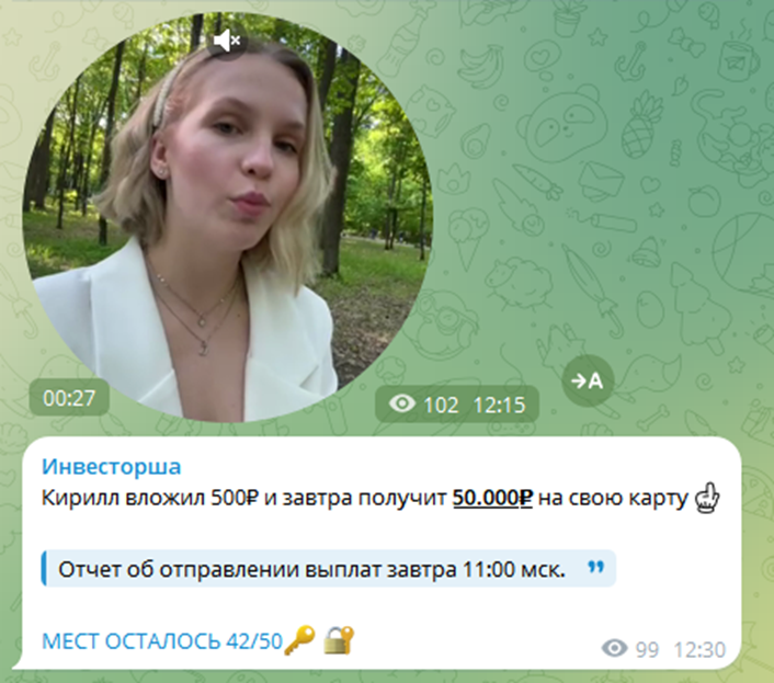инвесторша юлия телеграмм