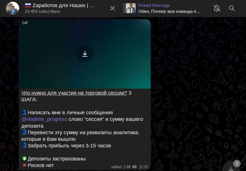 владимир прогресс инвестор