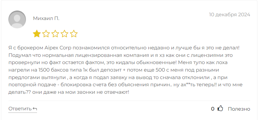 aipex corp инвестиции