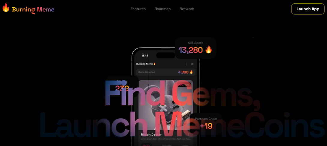 Burning meme Web3 game Gamified Memecoin Launchpad
