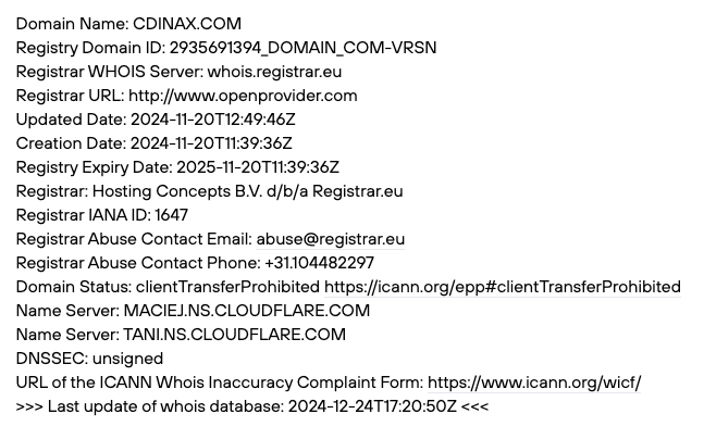 cdinax com кошелек