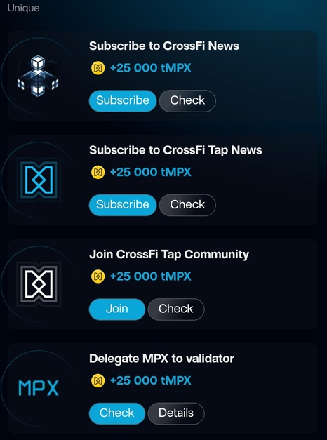 crossfi tap