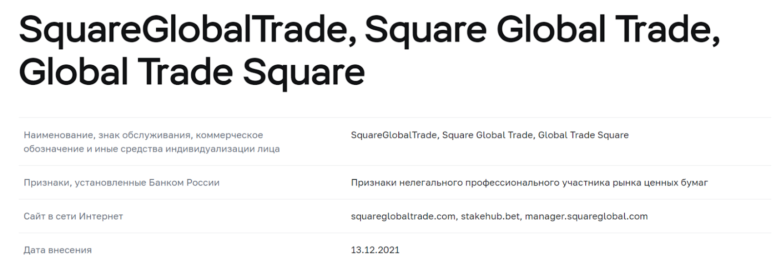 eglobal trade мошенники