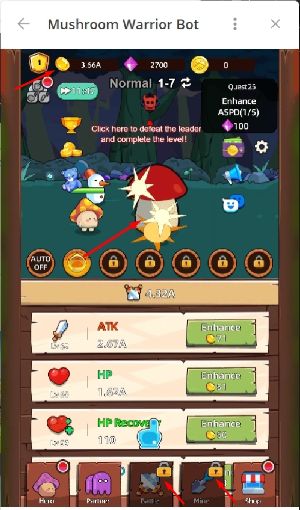 mushroom warrior игра