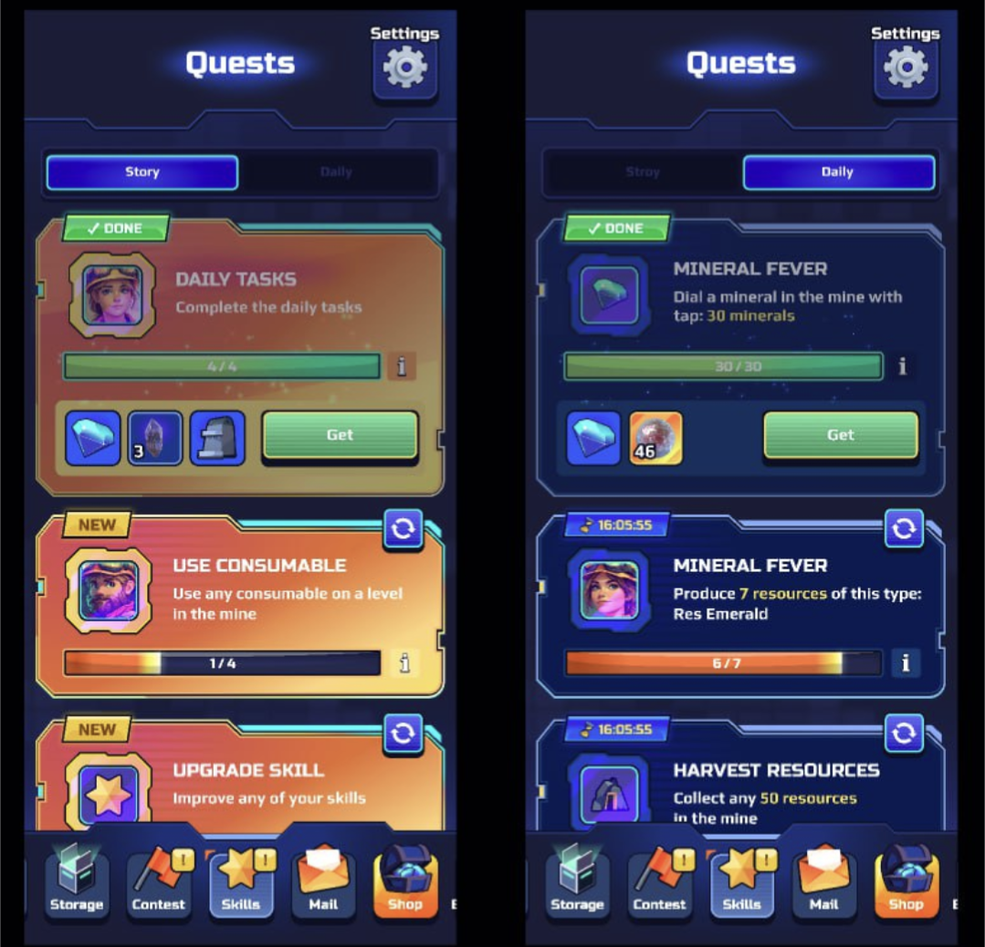 rock mining deep game crypto