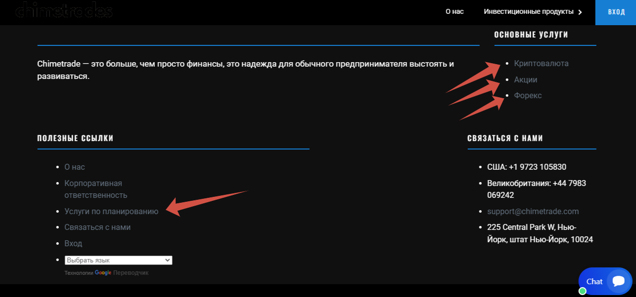 телеграмм Chimetrade