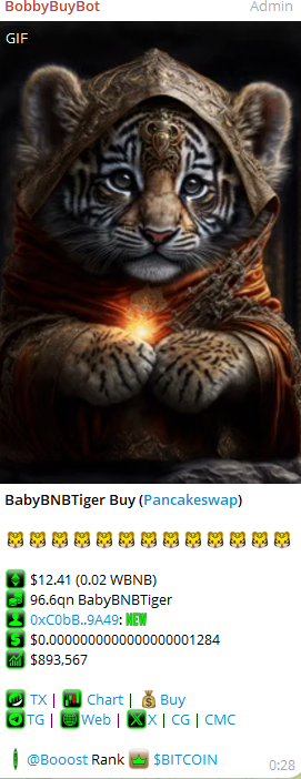 baby bnb tiger