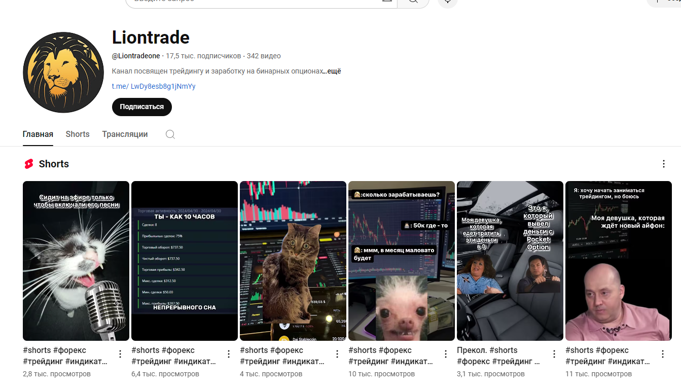 Liontrade ютуб