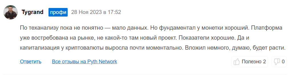 монета pyth network новости