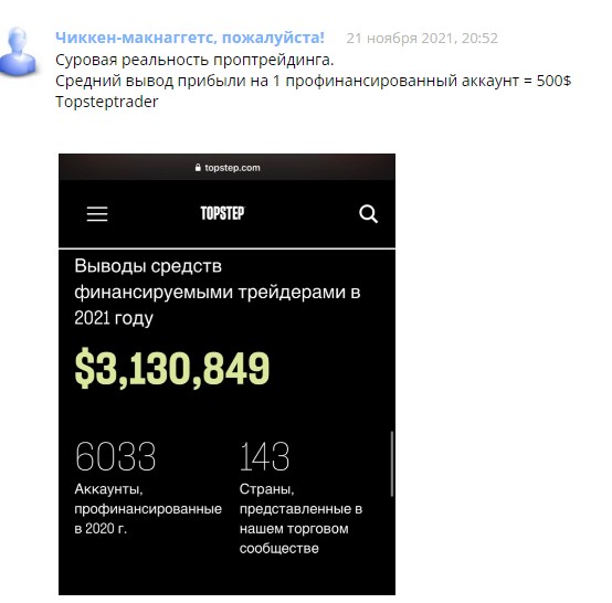 topstep проп компания