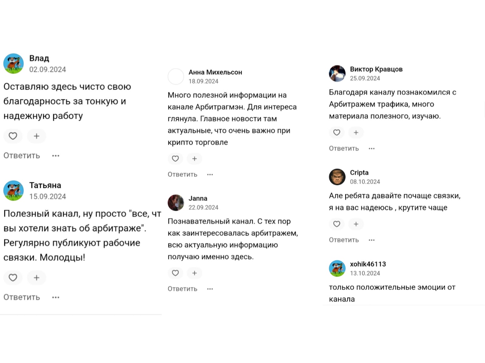 отзывы о телеграм канале arbitragelemon