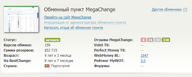 megachange ru отзывы