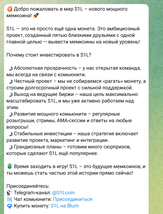 s1l токен