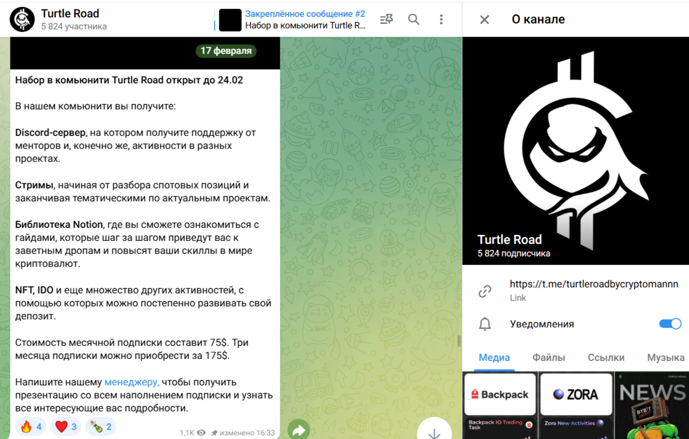 Turtle Road Телеграм