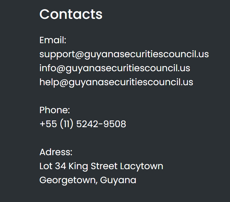guyanasecuritiescouncil us отзывы