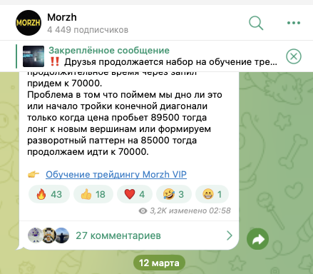 morzh обучение трейдер на телеграм