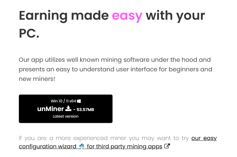 unmineable miner вывод 2025