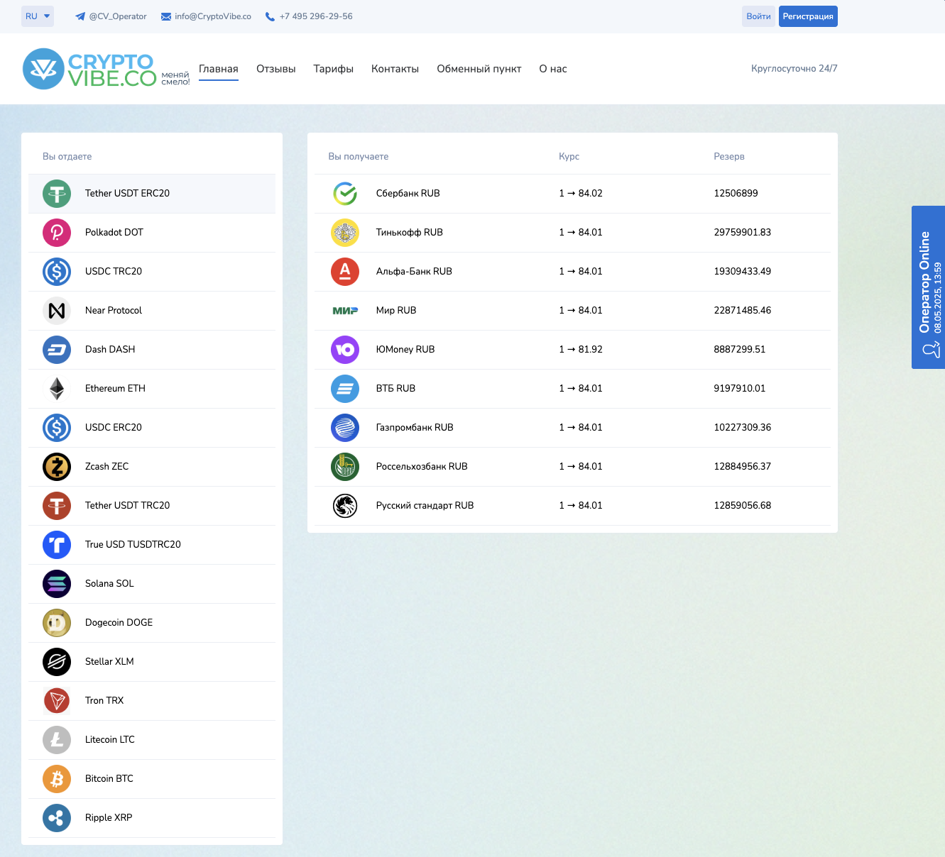 cryptovibe co отзывы обменник