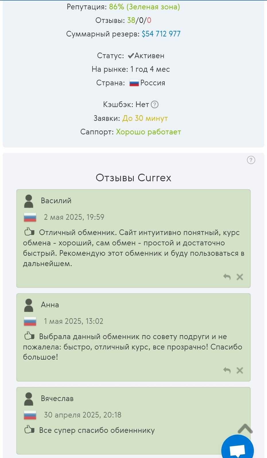 currex обменник
