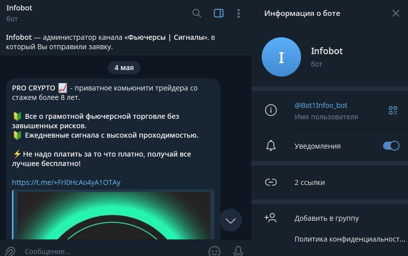 фьючерсы сигналы телеграм