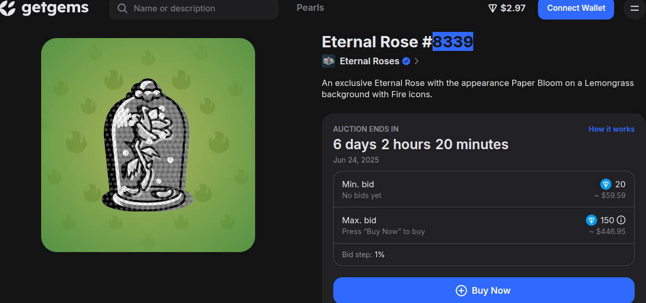 eternal rose nft