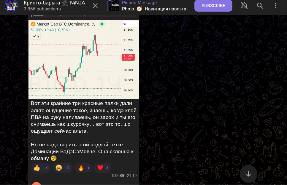 ninja crypto telegram