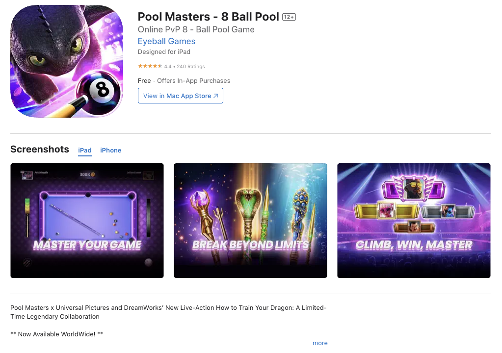 pool masters