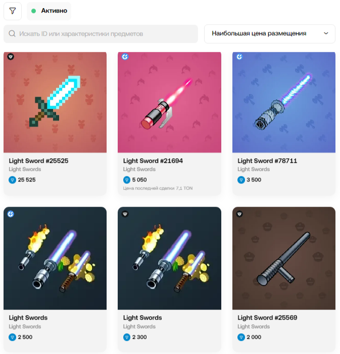 сколько будет стоить нфт lightsword в телеграм