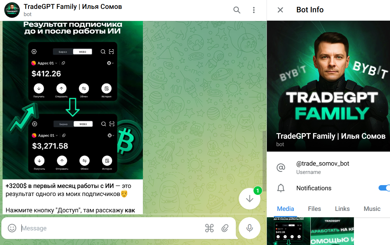 TradeGPT Прибыль на ИИ
