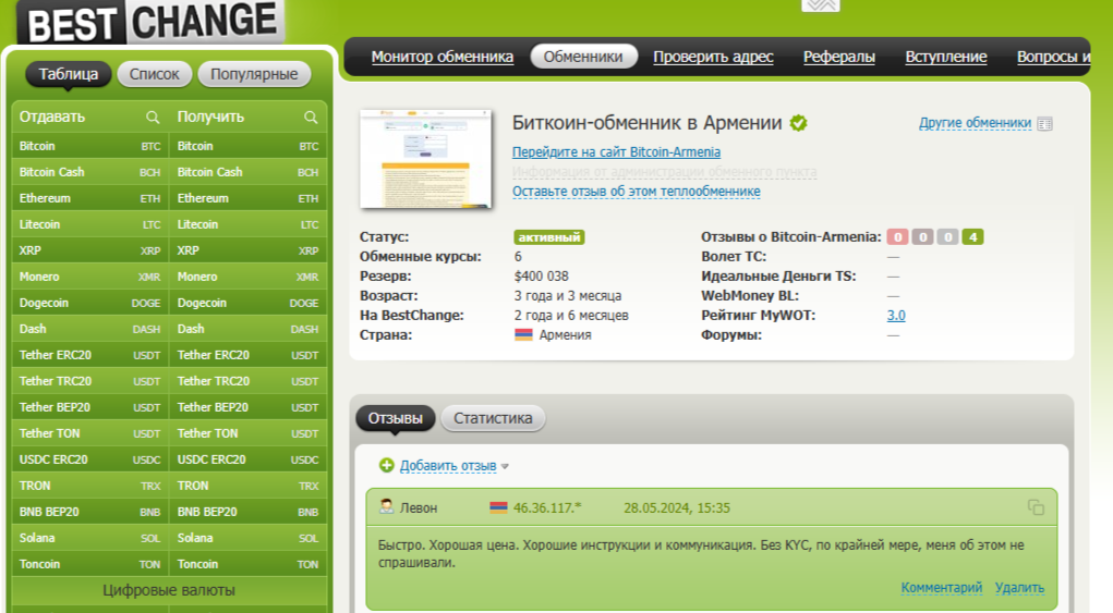 bitcoin armenia exchange