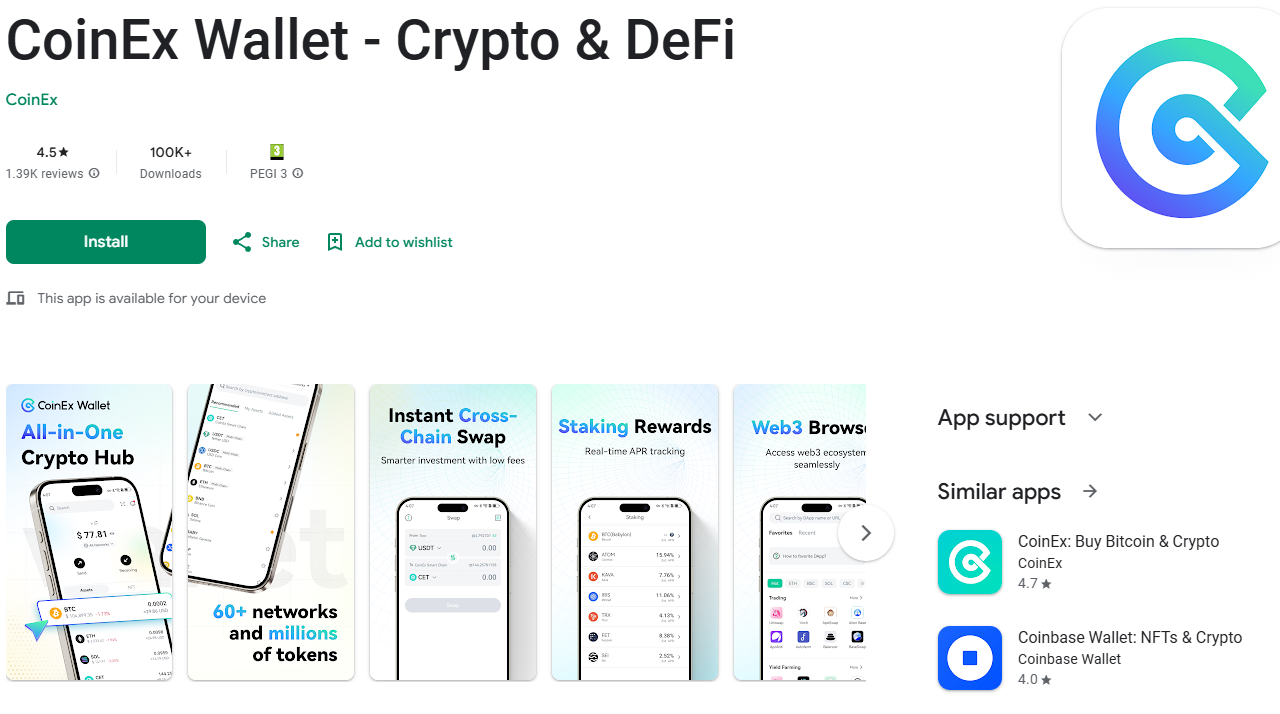 CoinEx Wallet отзывы о кошельке