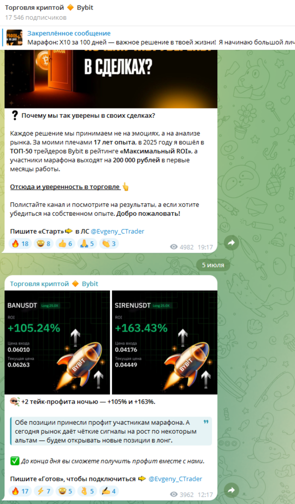 Торговля криптой Bybit